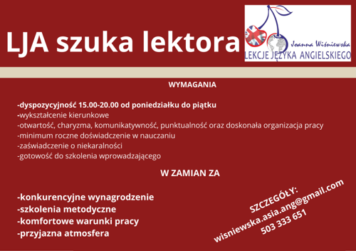 (aa) SZUKAMY LEKTORÓW